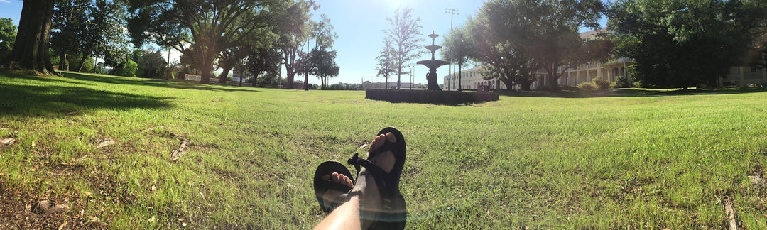 Wear shoes in the lot.